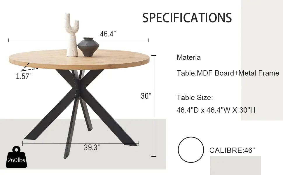 Detaliu produs — set masă rotundă cu 4 scaune, imagine 2